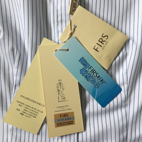 Classic Blue and White Button Down 100% cotton Tailored Fit Office Top XS NWT - Picture 14 of 14